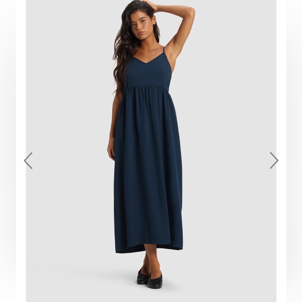 Cozy Earth Women's Sunset Gathered Dress New With Tags- Shade Eclipse- M - Picture 2 of 15
